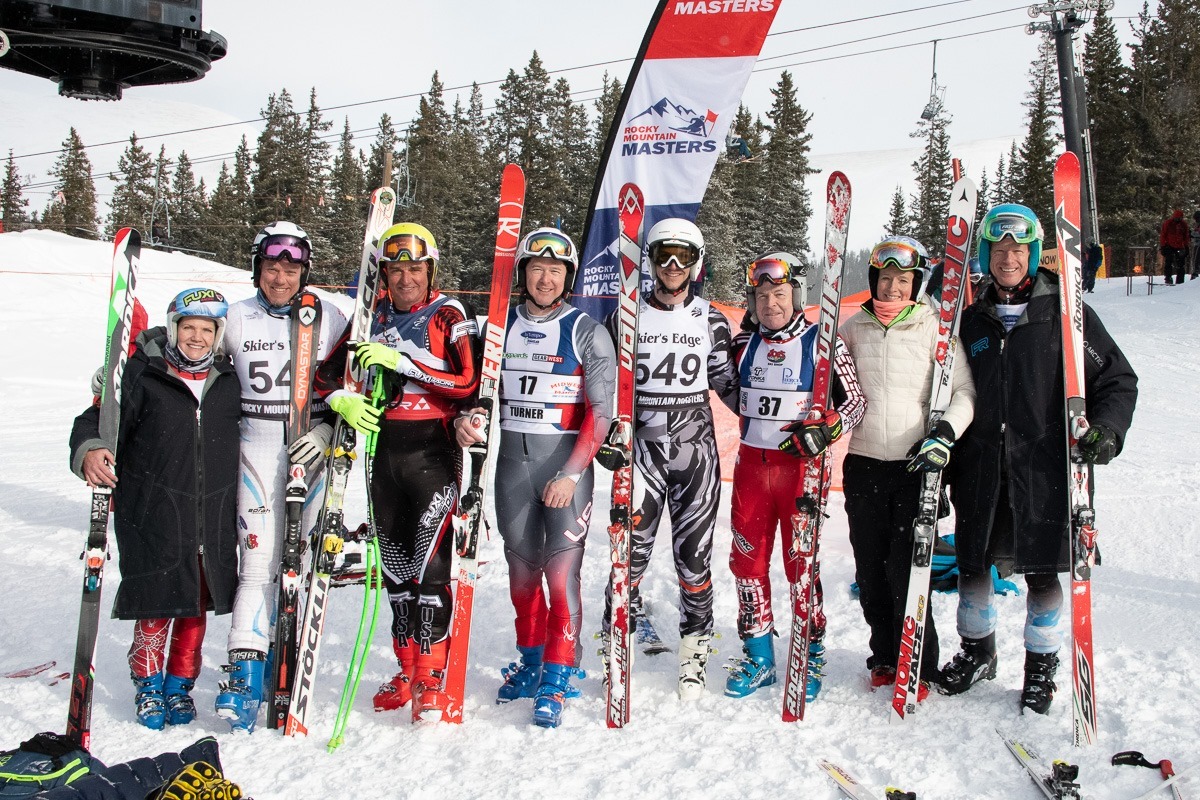 Masters racers at the start